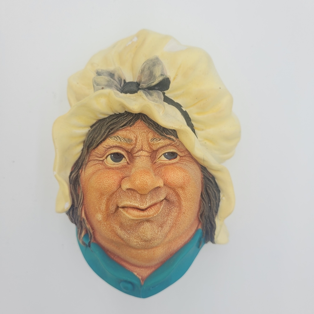 Vintage Bossons Chalkware Head Sarah Gamp 1964 England
